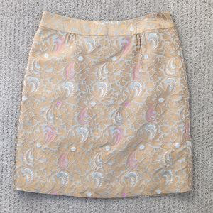 Size 10 Elevenses Gold Skirt Metallic Holiday